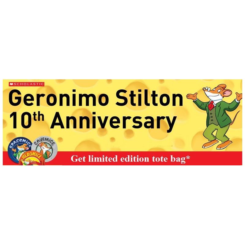 Geronimo Stilton 10th Anniversary Pack 1-5 *Free 5 Limited Edition Tote Bag